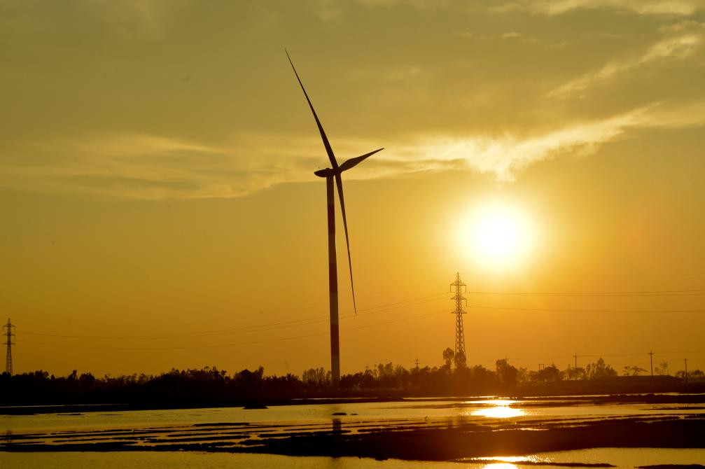 中企投資承建的孟加拉國首個集中式風電項目掠影